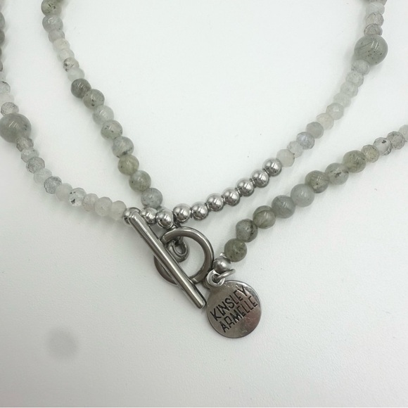 Kinsley Armelle Elegant Smoky Quartz Gemstone Beaded Wrap Necklace Bracelet - Picture 6 of 8